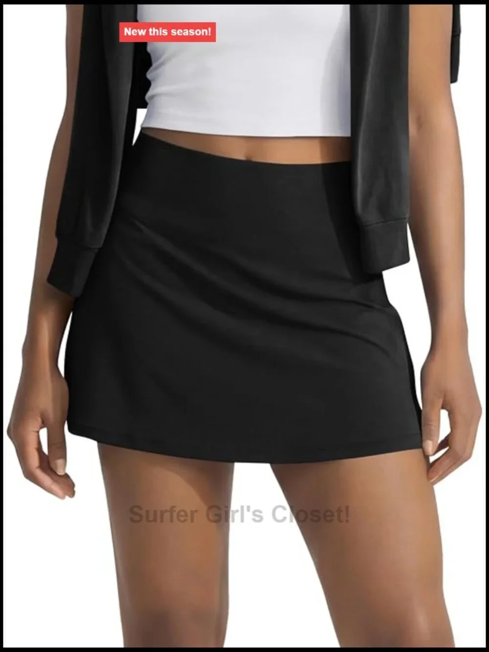 Women's Athletic Skort with Built-in Shorts High Waist Skirt Skort Pockets